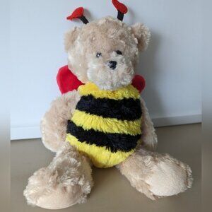 Teddy Bear Sweet Bee Plush Ganz Valentines 12" Stuffed Animal Tan Headband Heart